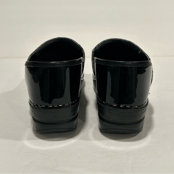 Dansko Professional Black Patent Leather Clogs Shoes Women's EU 38/US 7.5-8 - Picture 5 of 12
